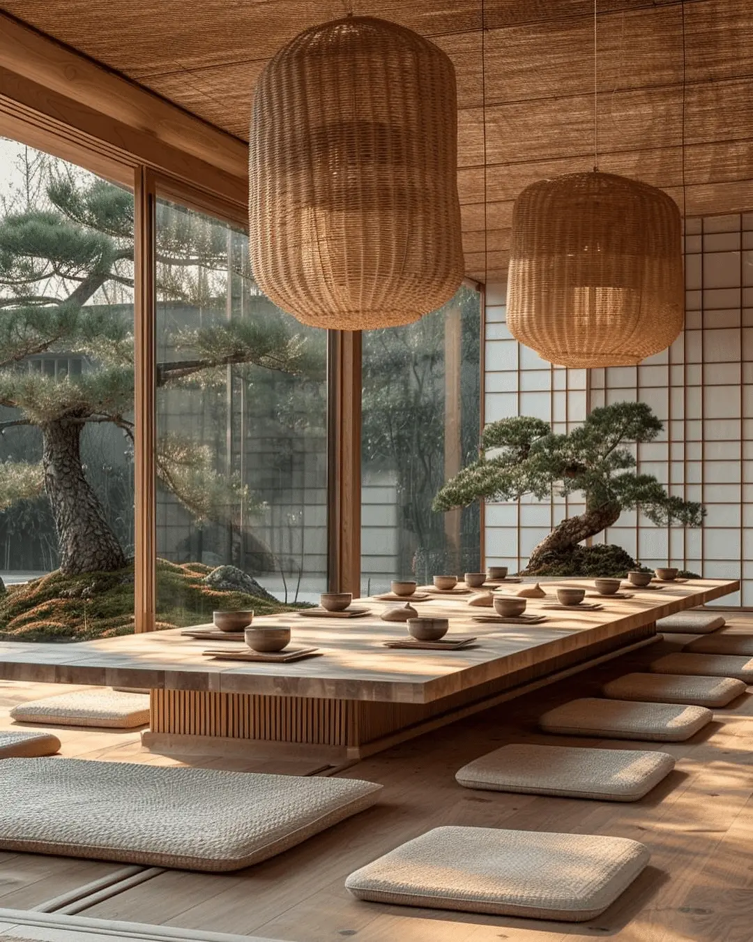 Raw timber grain meeting cast concrete surface